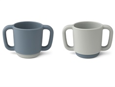Liewood blue mix silicone baby cup Alicia (2-pack)